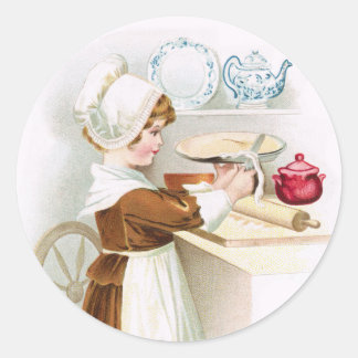 Adesivo Redondo Colonial Sweetheart Fazer a Pie Sticker