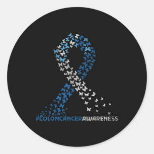 Adesivo Redondo Colonoscopia Cancer Colônica Fita Azul
