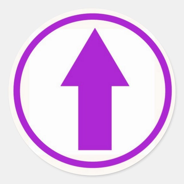 Adesivo Redondo Coloque-o na influência - Roxo (Frente)