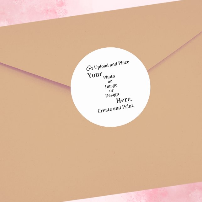 Adesivo Redondo Coloque seu Design ou carregue fotos (Sticker Your Design or Photo Upload)