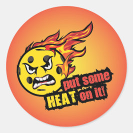 Adesivo Redondo Coloque Um Pouco De Calor Nele, Pickleball