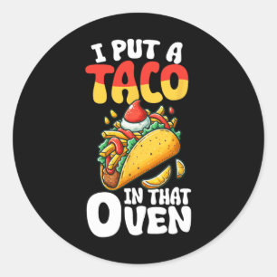Adesivo Redondo Coloquei Um Taco Naquela Barriga De Gestação Homem