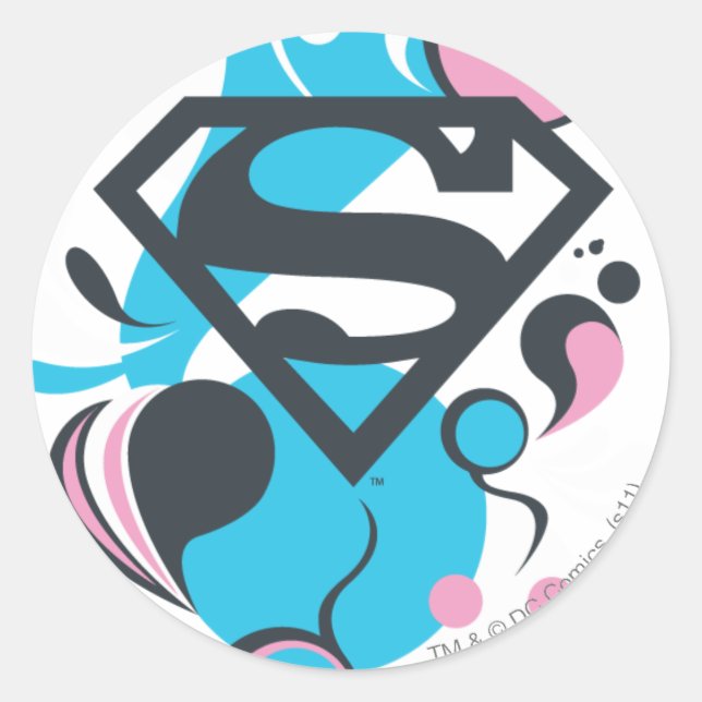 Adesivo Redondo Color Splash Blue (Frente)