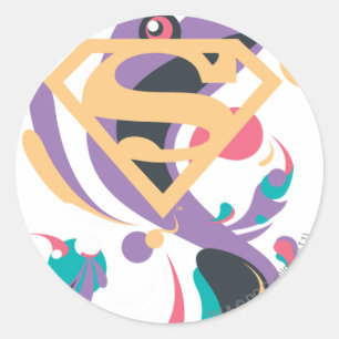 Adesivo Redondo Color Splash Orange