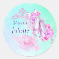 Coloração d'água rosa Princesa Coroa e Balés