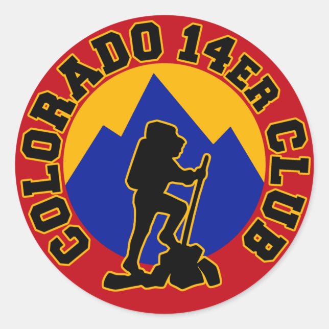 Adesivo Redondo Colorado 14er Club (Frente)