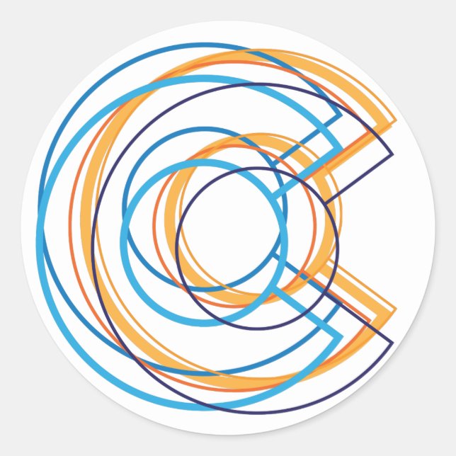 Adesivo Redondo colorado blur (Frente)