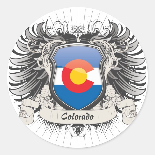 Adesivo Redondo Colorado Crest (Frente)