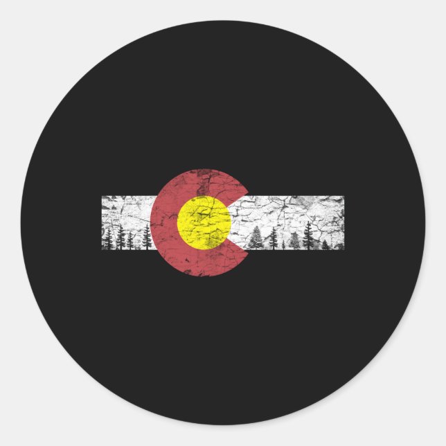Adesivo Redondo Colorado Flag Colorado Flag (Frente)