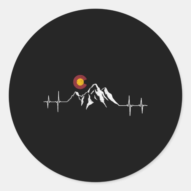 Adesivo Redondo Colorado Flag Mounates Hebeat (Frente)