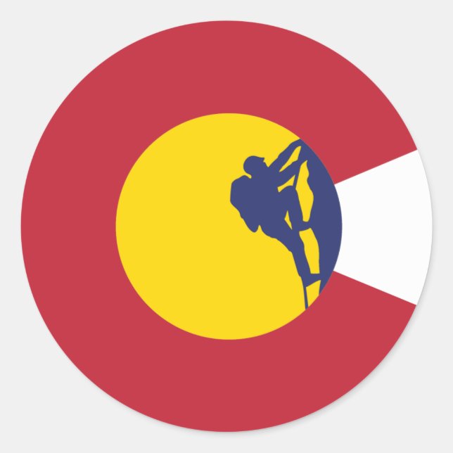 Adesivo Redondo Colorado Flag Sticker (Frente)