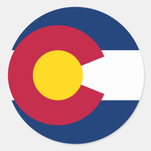 Adesivo Redondo Colorado, os Estados Unidos
