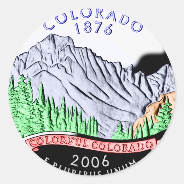 Adesivo Redondo Colorado Sticker (Frente)