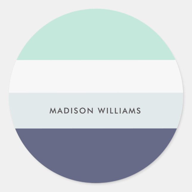 Adesivo Redondo ColorBlock Horizontal Strike Classic Round Sticke (Frente)