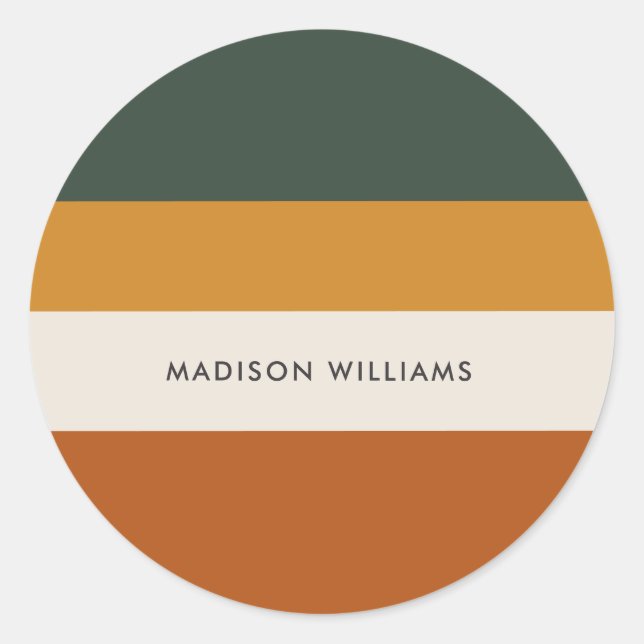 Adesivo Redondo ColorBlock Horizontal Strike Classic Round Sticke (Frente)