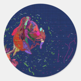 Adesivo Redondo Colorful Floral Sticker Sheets