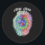 Adesivo Redondo Colorful Pop Art Portrait Chow Chow Dog Dad<br><div class="desc">Colorful Pop Art Portrait Chow Chow Dog Dad Father's Day Gift. Perfect gift for your dad,  mom,  papa,  men,  women,  friend and family members on Thanksgiving Day,  Christmas Day,  Mothers Day,  Fathers Day,  4th of July,  1776 Independent day,  Veterans Day,  Halloween Day,  Patrick's Day</div>
