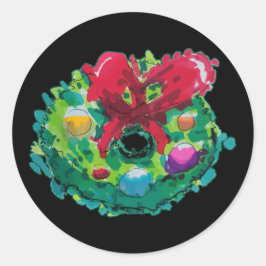 Adesivo Redondo Colorida Advent Wreath