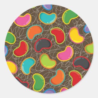 Adesivo Redondo Colorida Colorida Retro Jellybean Pop Sticker
