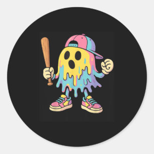 Adesivo Redondo Colorida Ghost Baseball Spoball Colorida com Disco