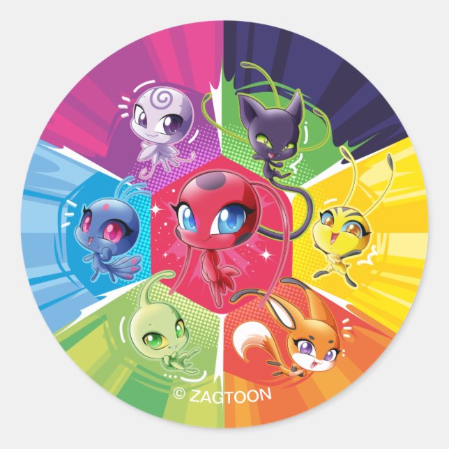 Adesivo Redondo Colorida Kwamis (Frente)