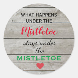 Adesivo Redondo Colorida Mistletoy Holiday Sticker