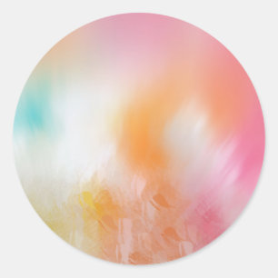 Adesivo Redondo Colorido Rosa Vermelho Amarelo Azul Modelo Abstrat
