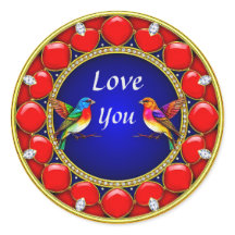 Coloridos de Aves Hummengivas cercados por Coração