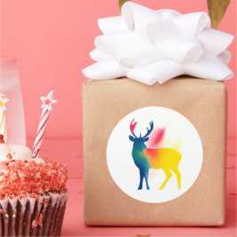 Adesivo Redondo Coloridos de Escórias Coloridas