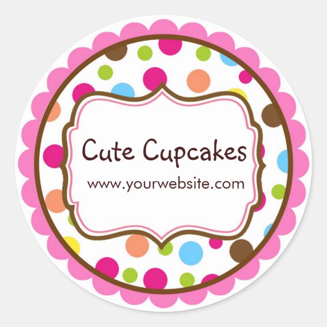 Adesivo Redondo Colorir Bolinhas (Frente)