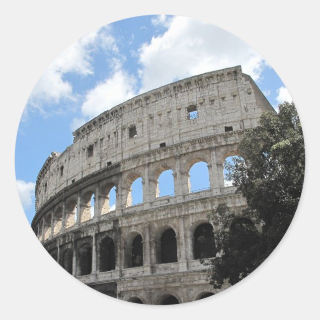 Adesivo Redondo Colosso da Roma Antiga (Frente)