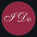 Adesivo Redondo Colour Invitation Burgundy<br><div class="desc">Colorido Coordenado Burgundy Personalizado Burgundy Burgundy E Autocolantes Brancos - Especialistas em Casamento perguntam repetidamente: quais são os melhores designs de carimbo de casamento este ano? Estes na moda e personalizáveis selos de designers para a Borgonha e Branca de Casamento são uma partida de excelente para cartões postais de casamento,...</div>