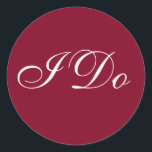Adesivo Redondo Colour Invitation Burgundy<br><div class="desc">Colorido Coordenado Burgundy Personalizado Burgundy Burgundy E Autocolantes Brancos - Especialistas em Casamento perguntam repetidamente: quais são os melhores designs de carimbo de casamento este ano? Estes na moda e personalizáveis selos de designers para a Borgonha e Branca de Casamento são uma partida de excelente para cartões postais de casamento,...</div>