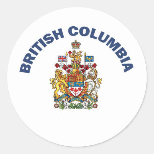 Adesivo Redondo Columbia Britânica