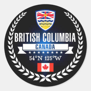 Adesivo Redondo Columbia Britânica