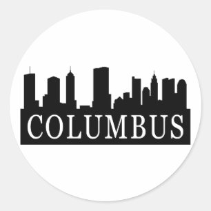 Adesivo Redondo Columbus Skyline