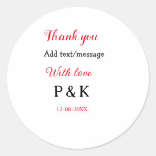Adesivo Redondo Com amor adicione a letra do nome do casal obrigad