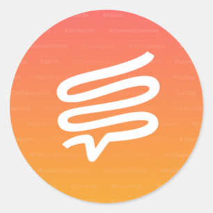 Adesivo redondo com logótipo Telepath