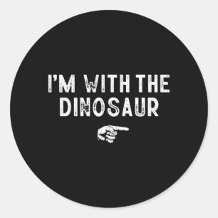 Adesivo Redondo Com o Dinosaur Matching Lazy Costume Halloween