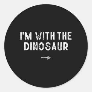 Adesivo Redondo Com o Fantasioso de Dinossauro Combinando com um H