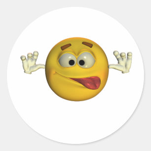 Adesivo Redondo com Tonge para fora 01