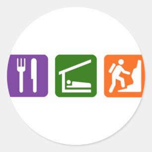 Adesivo Redondo Coma a escalada 2 do sono