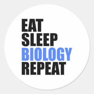 Adesivo Redondo Coma Biologia Sono Repita Biólogo Professor Ensina