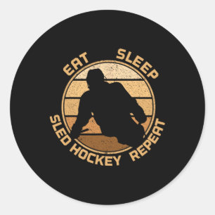 Adesivo Redondo Coma Dormir Trenel Hockey Repetir