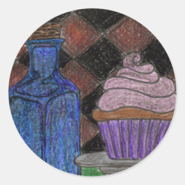 Adesivo Redondo Coma-Me. Beba-me.