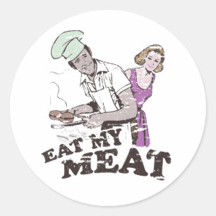 ADESIVO REDONDO COMA MINHA CARNE
