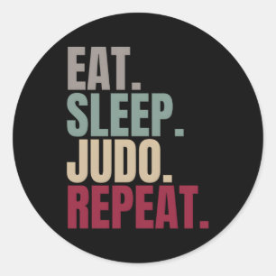 Adesivo Redondo Coma o Judo do Sono Repetir