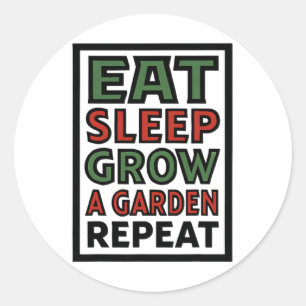 Adesivo Redondo Coma O Sono Cultivar Um Jardim Repetindo O Jardim 