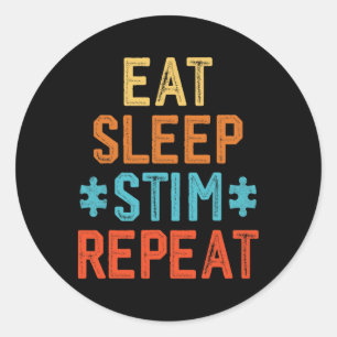 Adesivo Redondo Coma O Sono Repetidamente Stimming Autism Sensibil