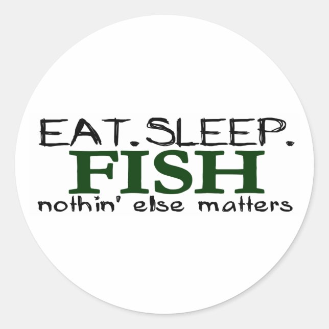 Adesivo Redondo Coma Peixe de Sono (Frente)